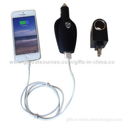 2400mAh Power Bank with Dual-USB Car Charger